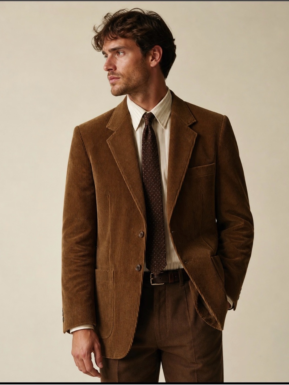 Vintage Sears from the 70's brown corduroy blazer - Picture 3 of 16